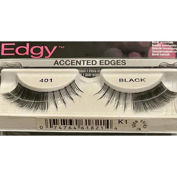~Ardell Professional~ Edgy Eyelashes 👁️Accented Edges -Black 401- Brand New~ - Picture 2 of 4